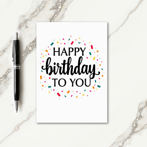 Festive Shapes Birthday Card