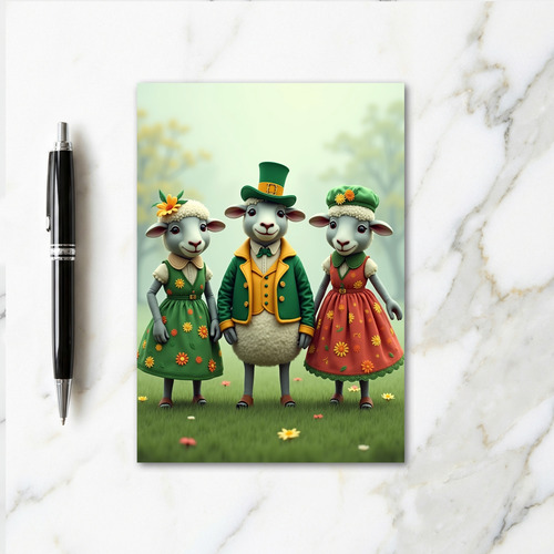 Festive Sheep Springtime Card