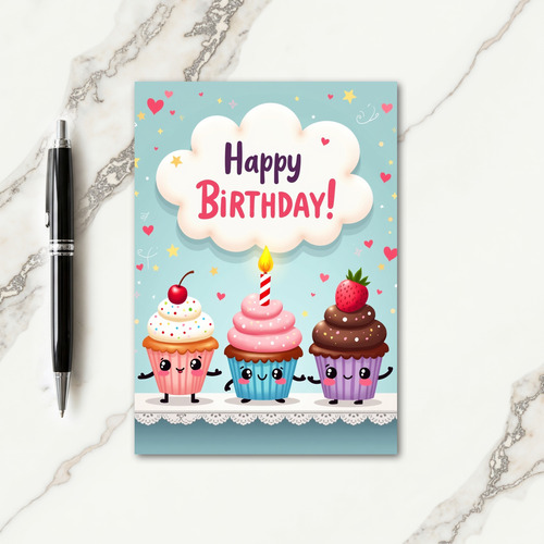 Festive Sky Birthday Card