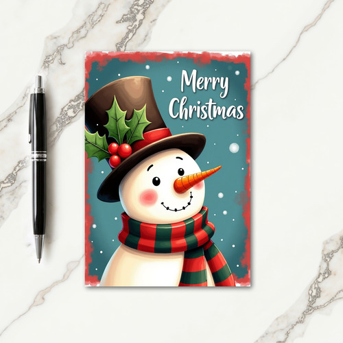 Festive Snow Figure Card thumbnail