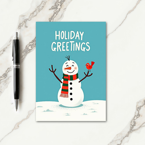 Festive Snow Pal Holiday Card