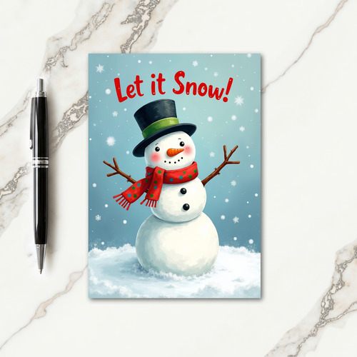 Festive Snowflakes Christmas Card