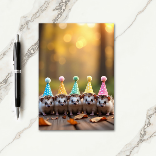 Festive Spiny Friends Birthday Card