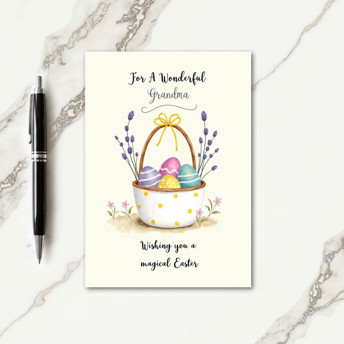 Festive Spring Basket Art Card