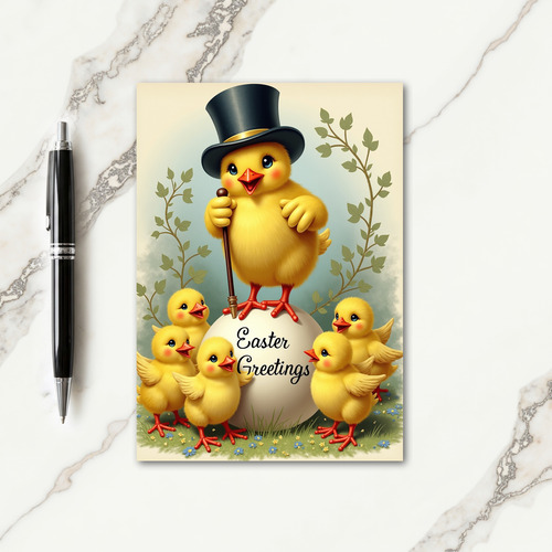 Festive Spring Bird Easter Card