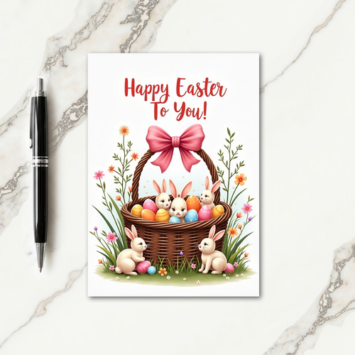 Festive Spring Bunny Card