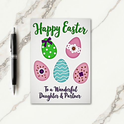 Festive Spring Eggs Holiday Card