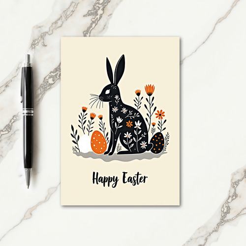 Festive Spring Rabbit Art Card