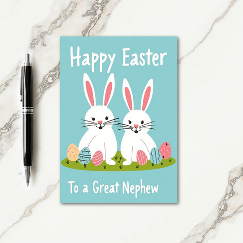 Festive Spring Rabbits Greeting Card