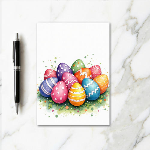 Festive Spring Shapes Art Card