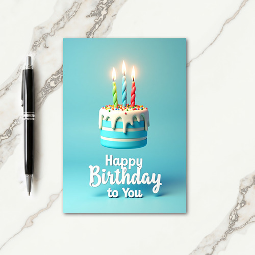 Festive Sprinkle Cake Card