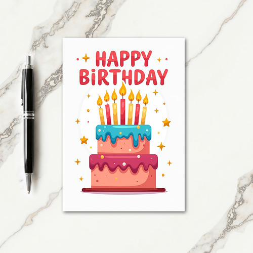 Festive Sprinkles Cake Card