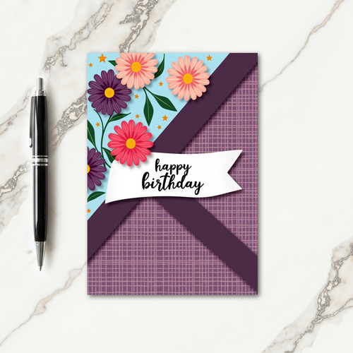 Festive Starry Birthday Card