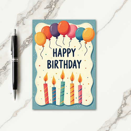 Festive Stitched Birthday Card
