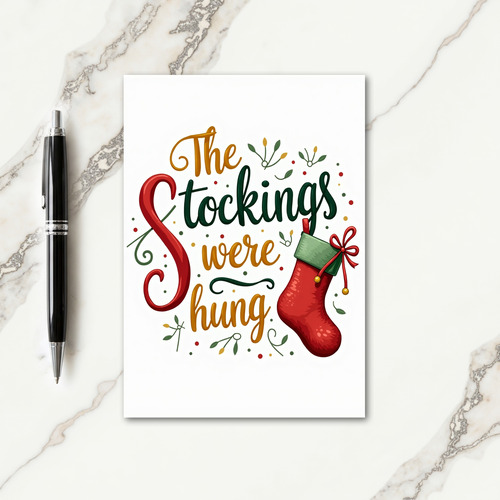 Festive Stocking Art Card
