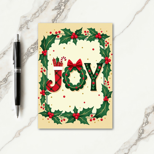 Festive Stocking Christmas Card
