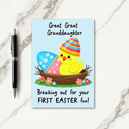 Festive Striped Hat Bird Card