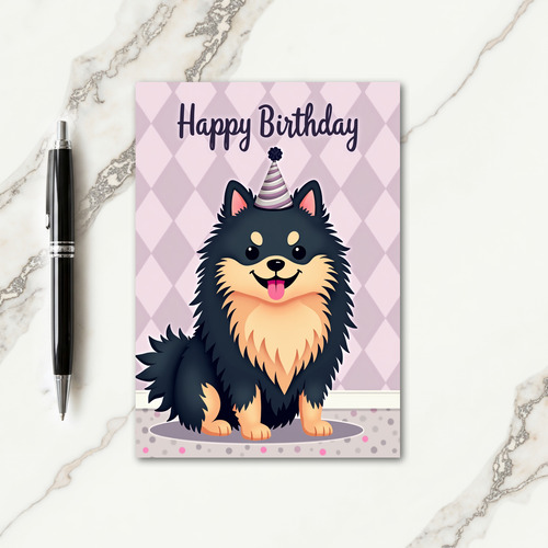 Festive Striped Hat Birthday Card