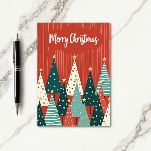 Festive Stylized Forest Card