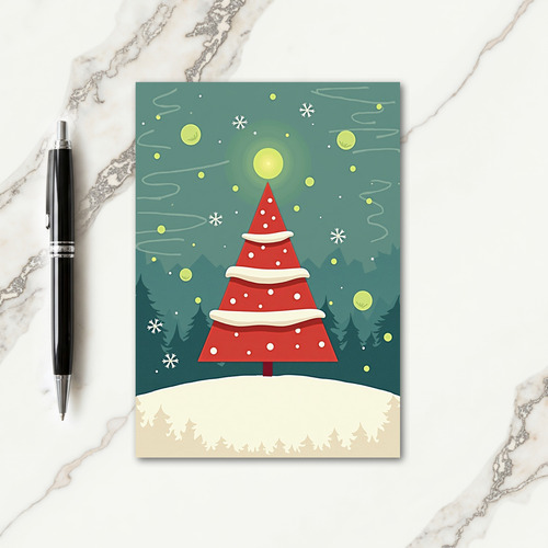 Festive Stylized Tree Card