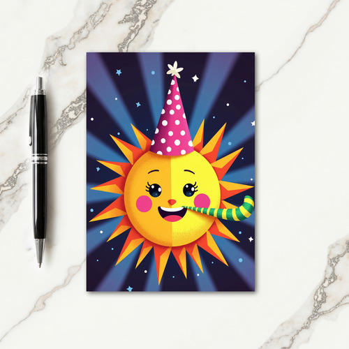 Festive Sun Birthday Card