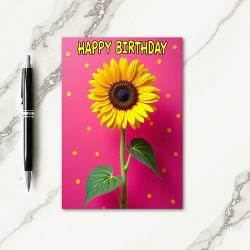 Festive Sunflower Birthday Card