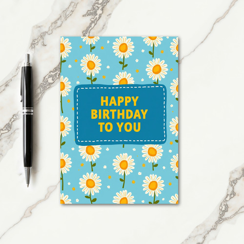 Festive Teal Birthday Card