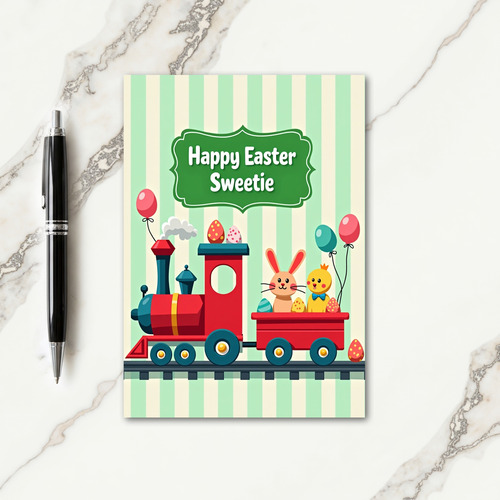 Festive Train Celebration Card