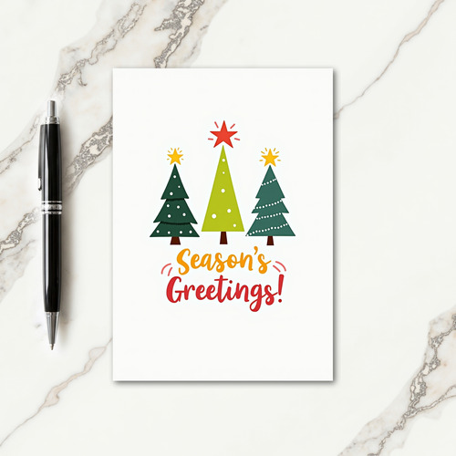 Festive Tree Trio Art Card