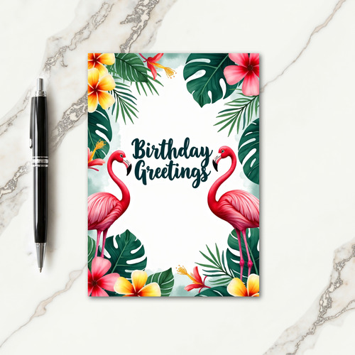 Festive Tropical Bird Card
