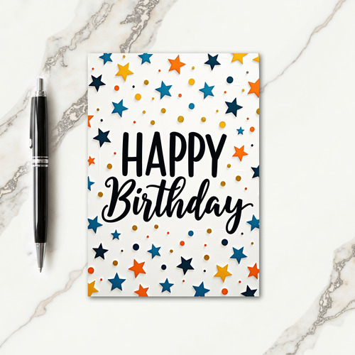 Festive Typography Birthday Card