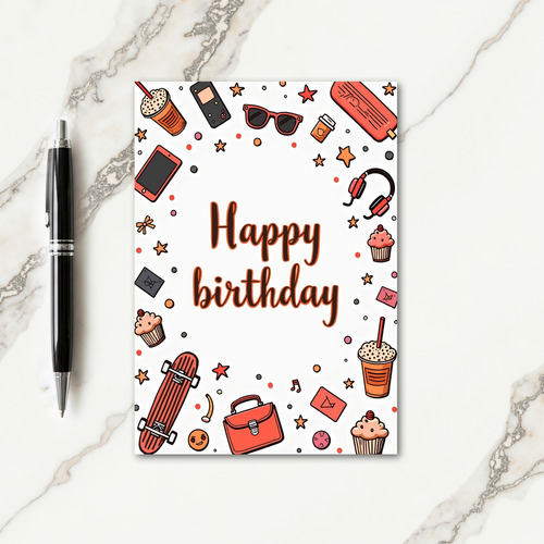 Festive Vibrant Birthday Card