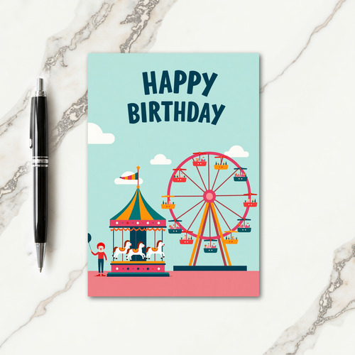Festive Wheel Birthday Card