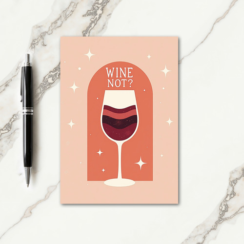 Festive Wine Glass Birthday Card