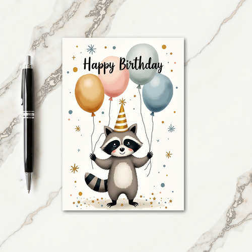 Festive Woodland Balloon Card