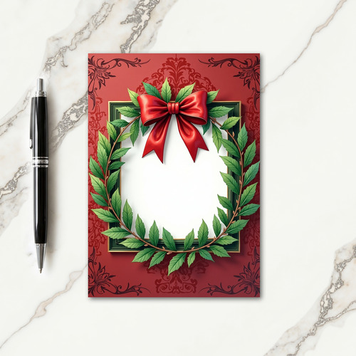 Festive Wreath Bow Card