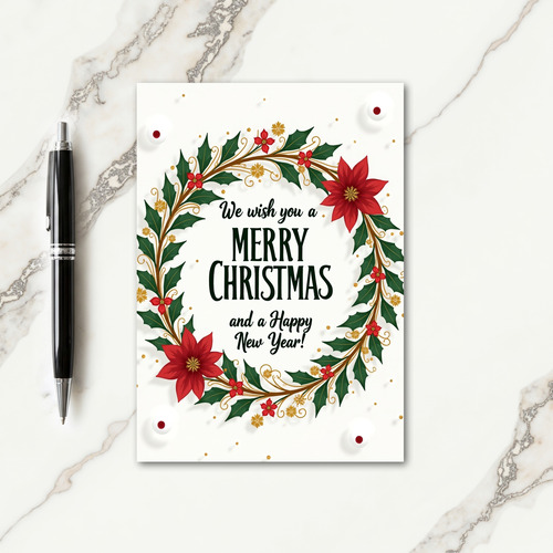 Festive Wreath Christmas Card