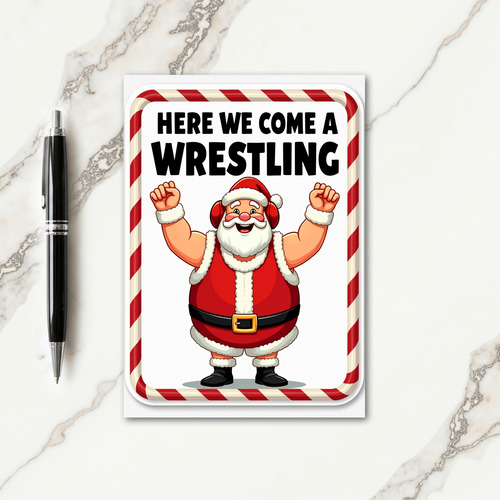 Festive Wrestling Character Card