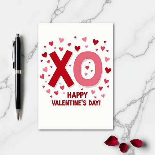 Festive Xo Valentines Day Card
