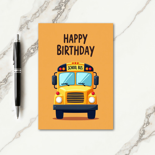 Festive Yellow Car Card