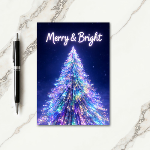 Fiber Optic Christmas Tree Card