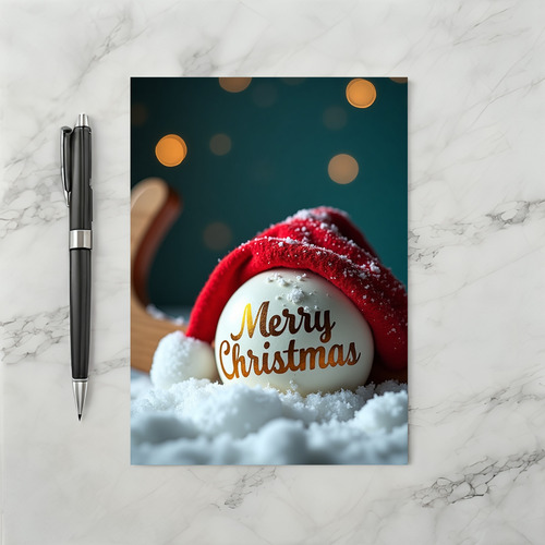 Field Hockey Merry Christmas Card