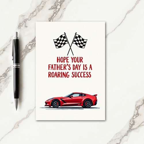 Fiery Auto Fathers Day Card