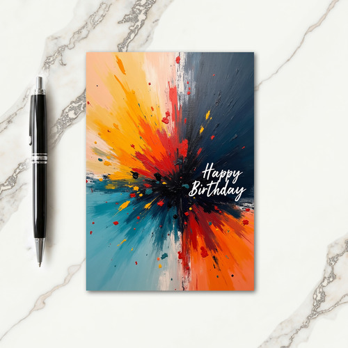 Fiery Birthday Card