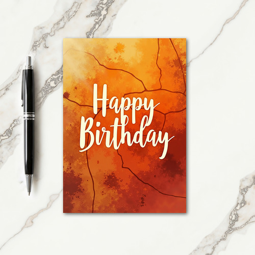 Fiery Birthday Script Card