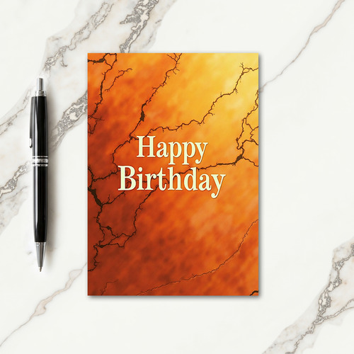 Fiery Birthday Textured Card