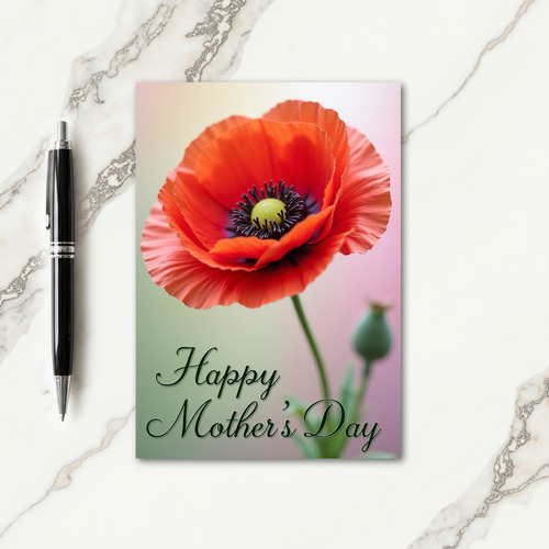 Fiery Bloom Mothers Day Card