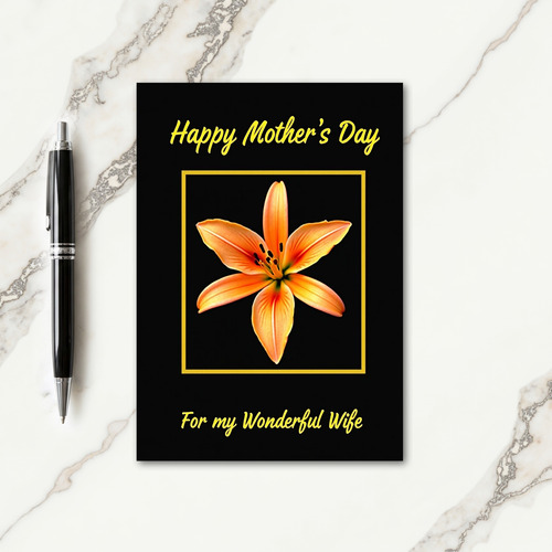 Fiery Blossom Mothers Day Card