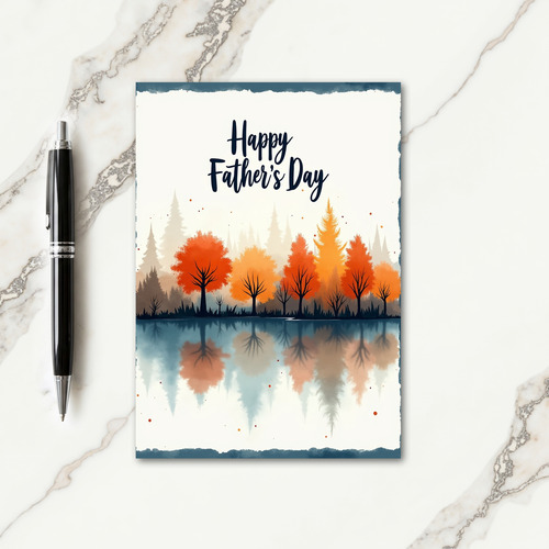 Fiery Canopy Fathers Day Card