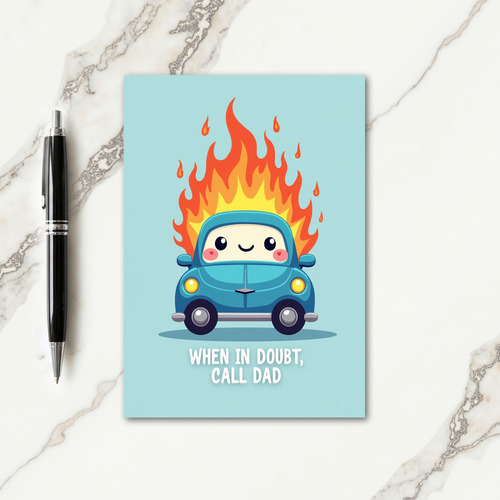 Fiery Fathers Day Auto Card